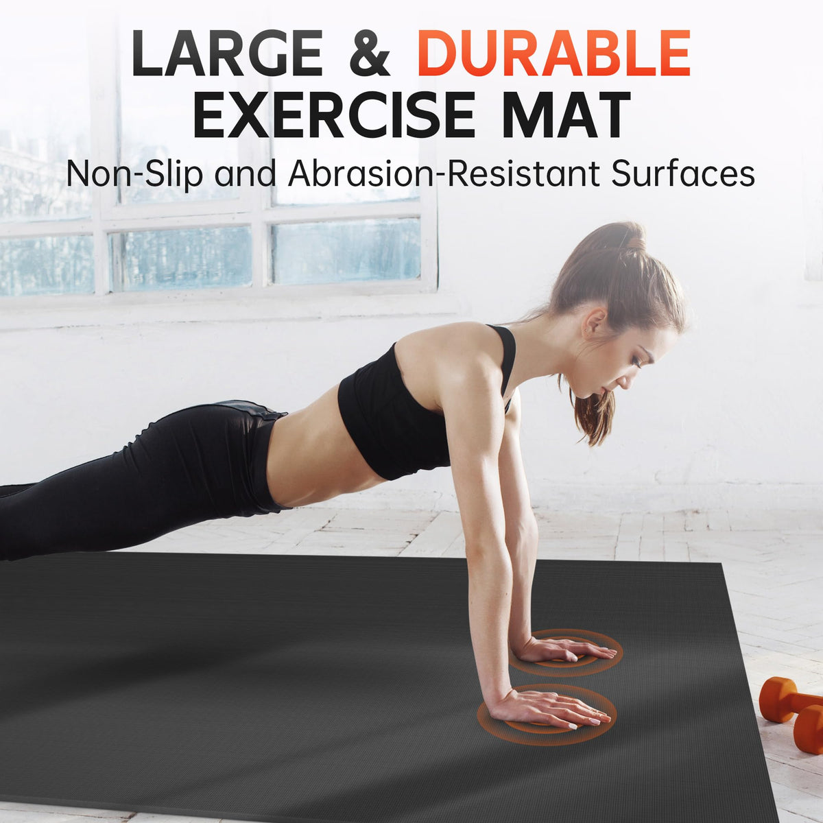 Extra Large Exercise Mat, 10â x 6'/ 8â x 6â/ 7â x 5â/ 6â x 4â- 7MM Thick Workout Mat for Home Gym, High-Density Gym Mat for Home Gym Floor, Non Slip Large Yoga Mat