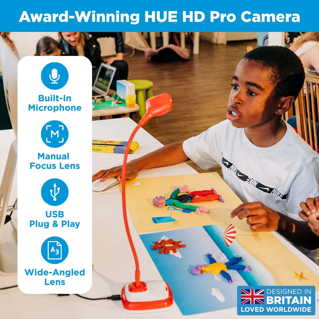 HUE Animation Studio Pro: Stop Motion Kit for Windows/macOS, Black