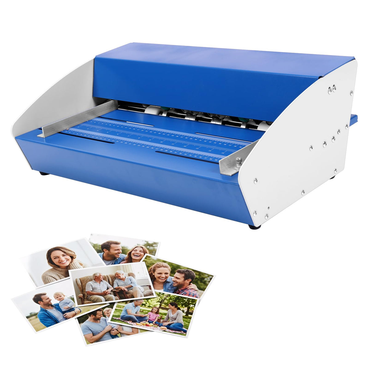 3-in-1 Electric Paper Creasing Machine with 0-100r/min Adjustable Speed, 18 Inch 460mm Paper Scorer Perforator Cutter Folding Machine for Invitations Tickets Cards Photos Documents, 110V