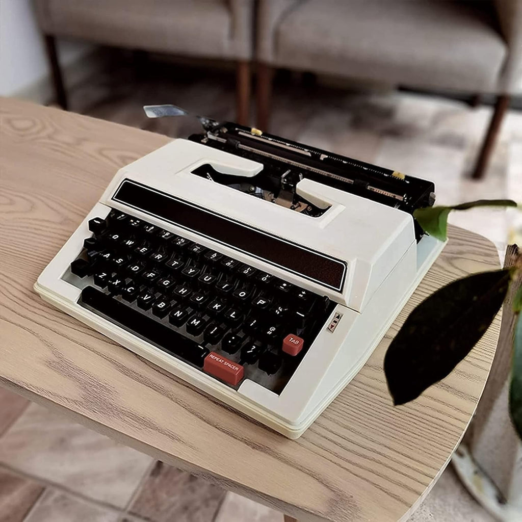 Classic Old Fashioned Manual Typewriter - Portable & Easy to Use - Includes Ribbon Set - Machinery Typewriter, kk321
