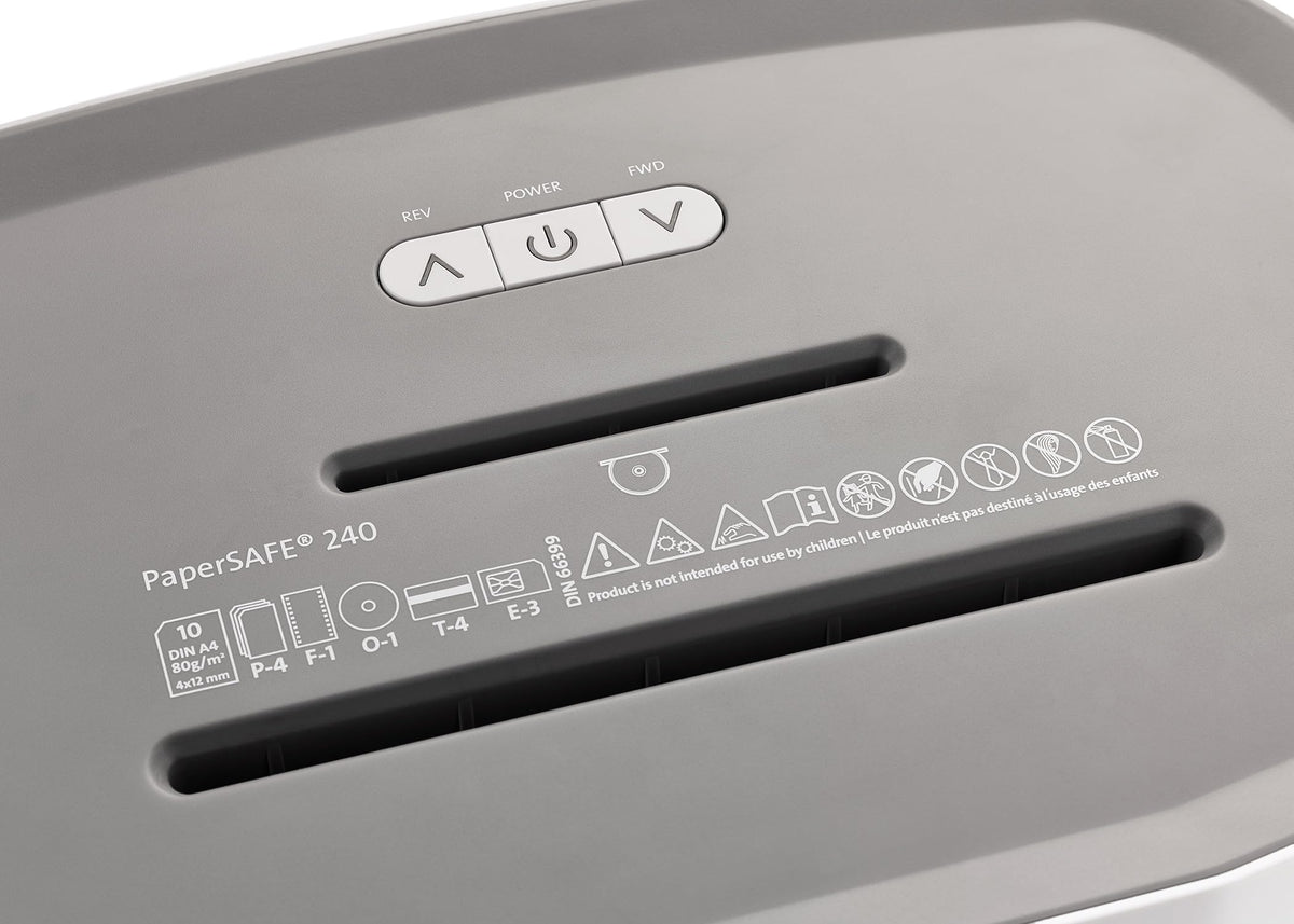 Dahle PaperSAFE PS 100 Paper Shredder, Oil Free, Jam Protection, Security Level P-4, 5 Sheet Max, Shreds Staples, Paper Clips & Credit Cards