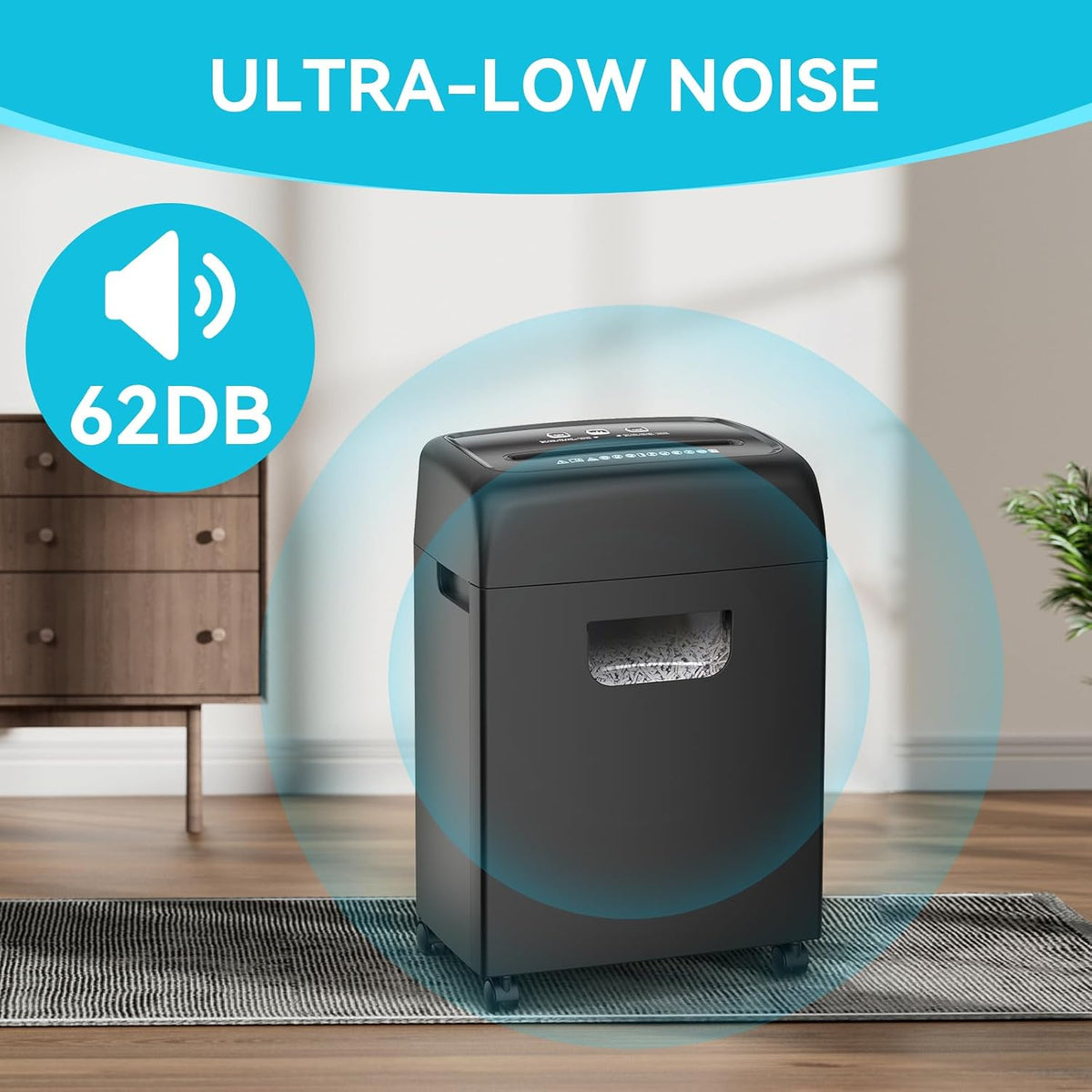 Small Office Compact Desktop Business Professional Strip Cut Paper Shredder High Power Auto Feed Microcut Paper Shredder Automatic Micro-Cut Paper