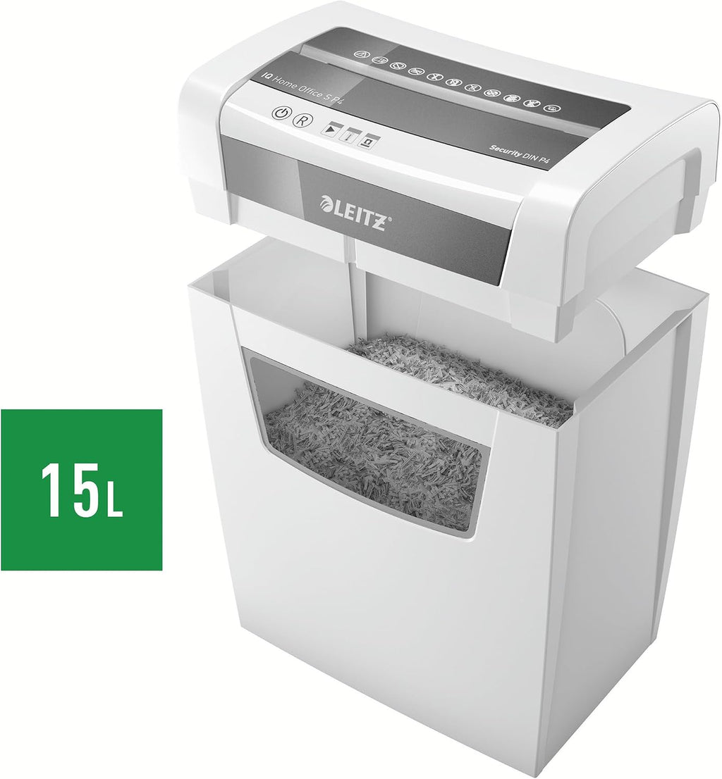 Leitz IQ Home Office S Paper Shredder, Capacity 9-8 Sheets (70-80 g/mÂ²