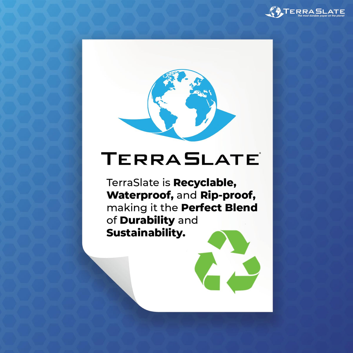 TerraSlate Premium Waterproof Paper, 5 Mil 8.5â x 11â, Laser Printer & Copy Machine Compatible, Durable & Rain/Weather-Proof Copy Paper, White Paper (100 Sheets)