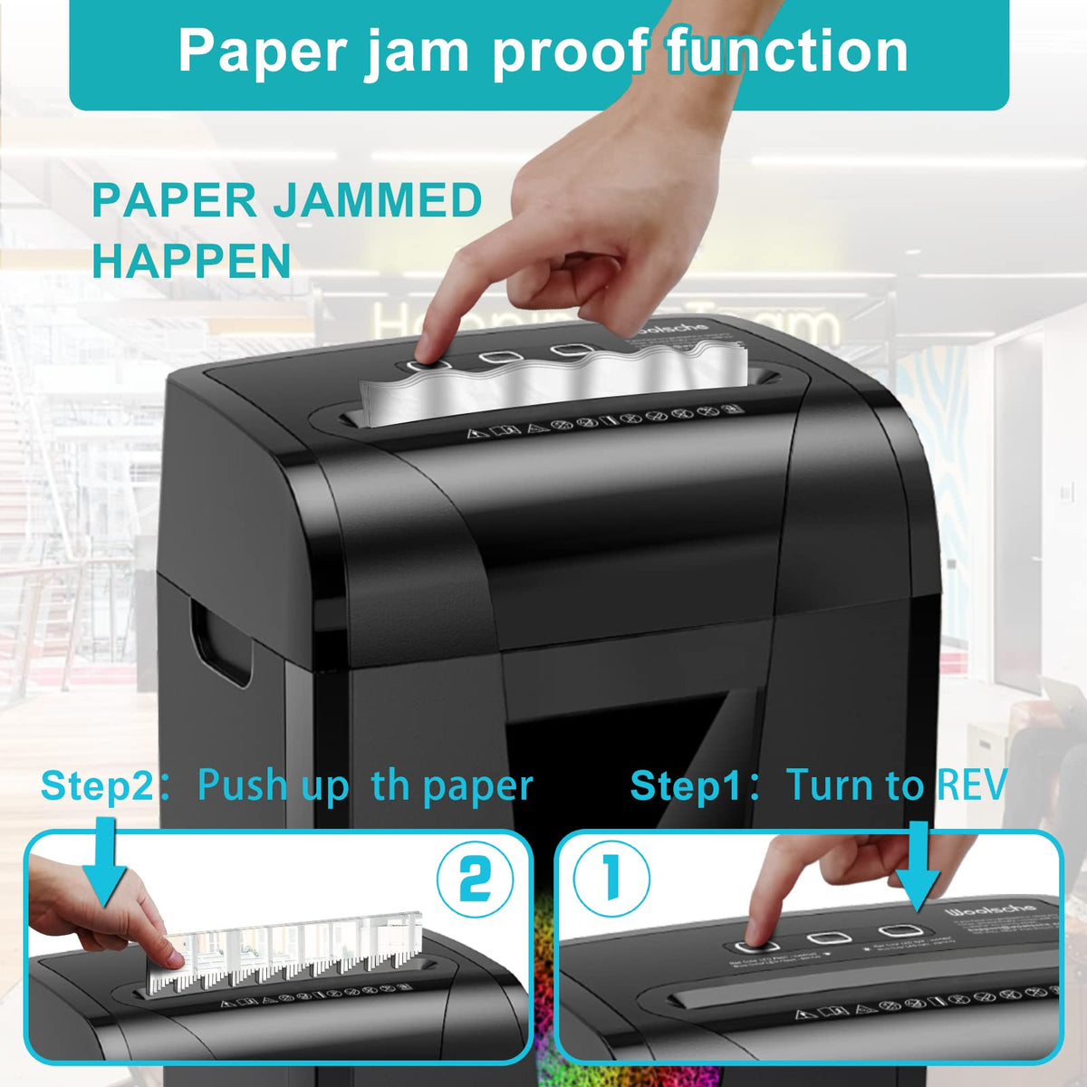 Paper Shredder, 16-Sheet Cross Cut with 4.76-Gallon Pull Out Basket, P-4 Security Level, 3-Mode Design Shred Paper and CD/Credit Card, Durable&Fast with Jam Proof System Shredder for Office