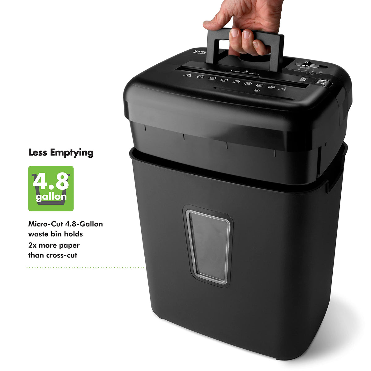 Aurora AU1235MA Professional Grade 12-Sheet High Security Micro-Cut Paper and Credit Card Shredder/ 20 Minutes Run/Security Level P-5
