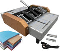 Automatic Booklet Maker & Folding Machine 110V Professional Desktop Booklet Stapler 17 Sheet 80G Paper Capacity 5 Stapling Positions Dual Action Binding Folding for Book and Paper