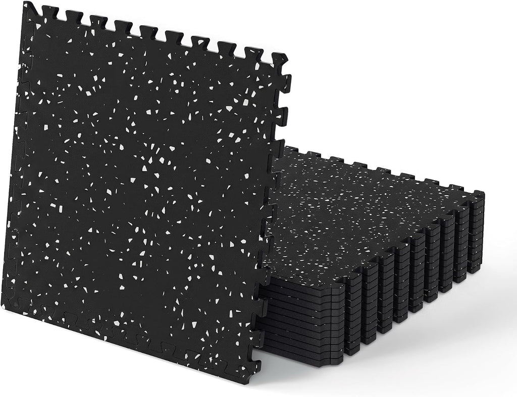 Stepwaver 0.79" Thick 48 Sq Ft Rubber Top Exercise Equipment Mats