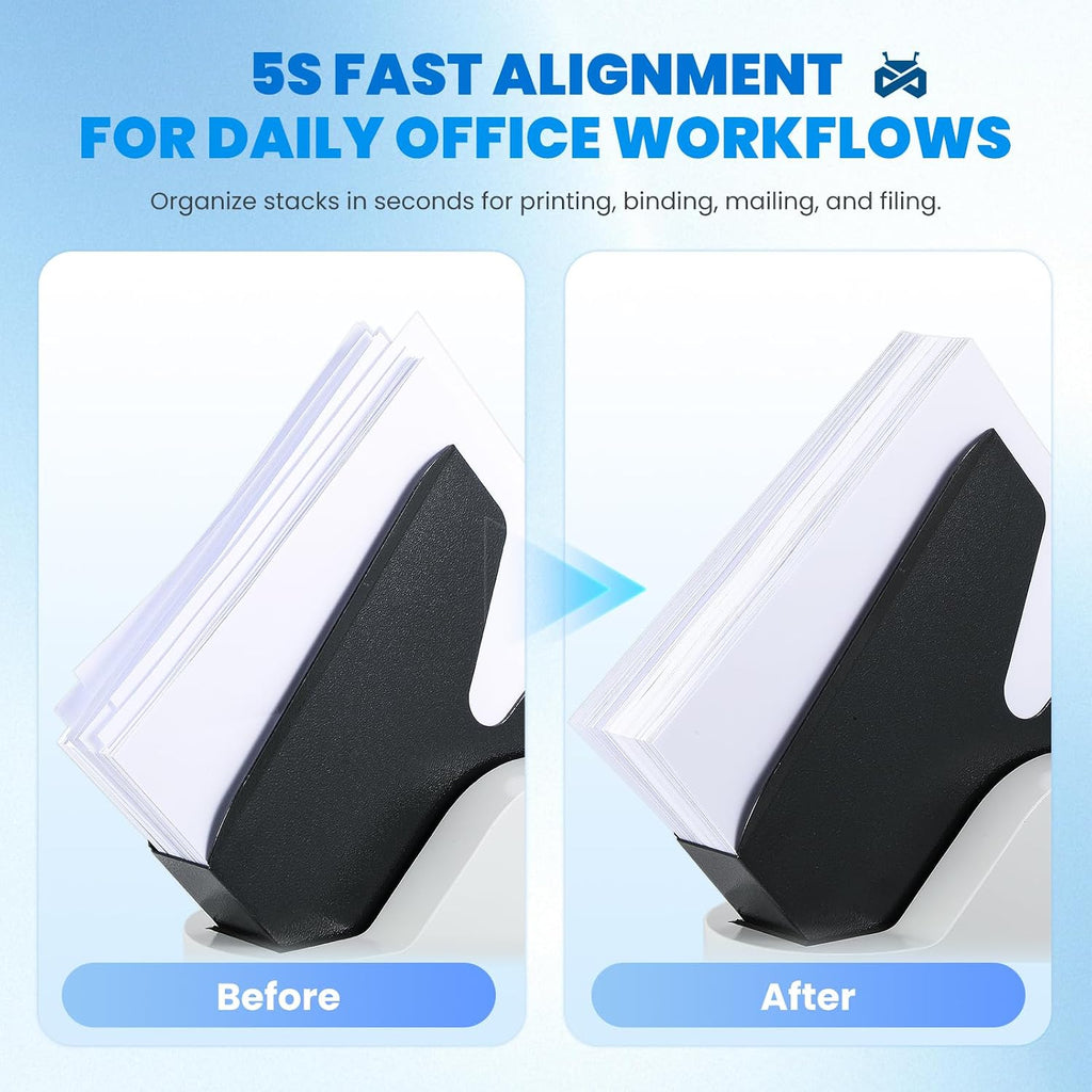 Mxmoonant Desktop Paper Jogger 300-Sheet Capacity, Alignment Paper Finisher