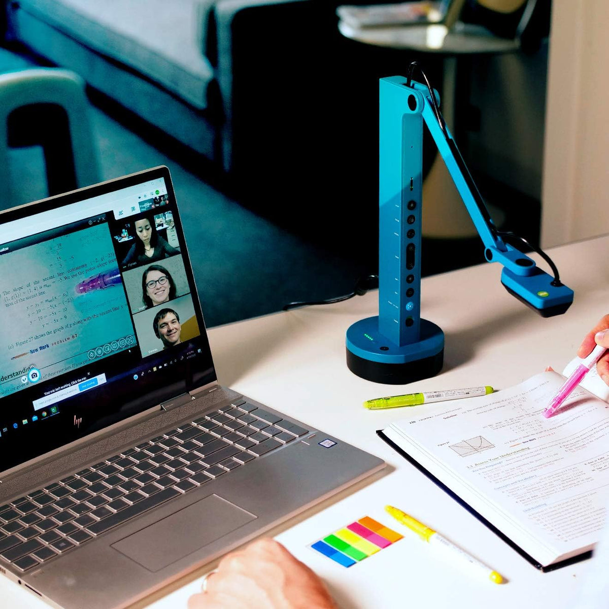 IPEVO VZ-X 8MP Document Camera, Easy Setup, 3 Modes of Connectivity â Wi-Fi, HDMI, and USB, Compatible with Web Conferencing Software in USB Mode, Works Wirelessly with iOS, tvOS and Android