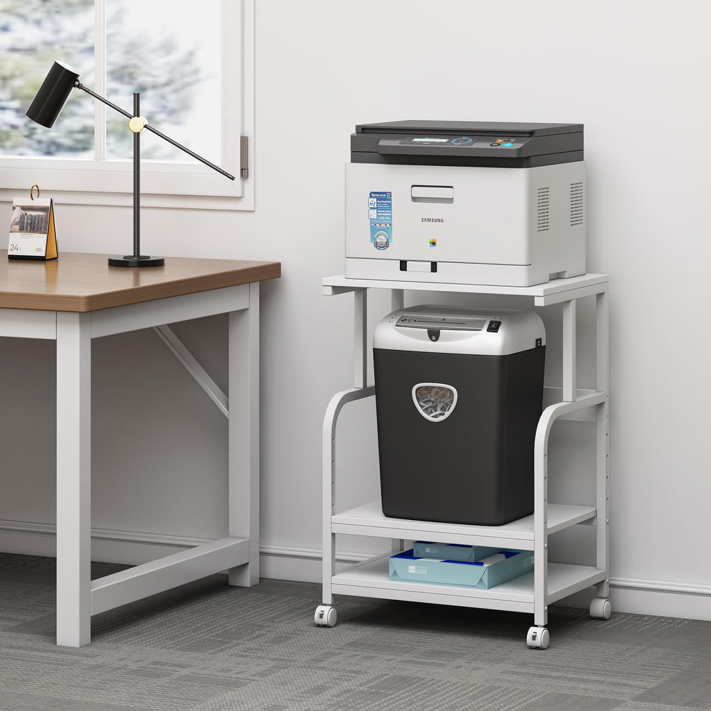 Fannova Printer Stand with Height Adjustable Storage Shelf for Home Office