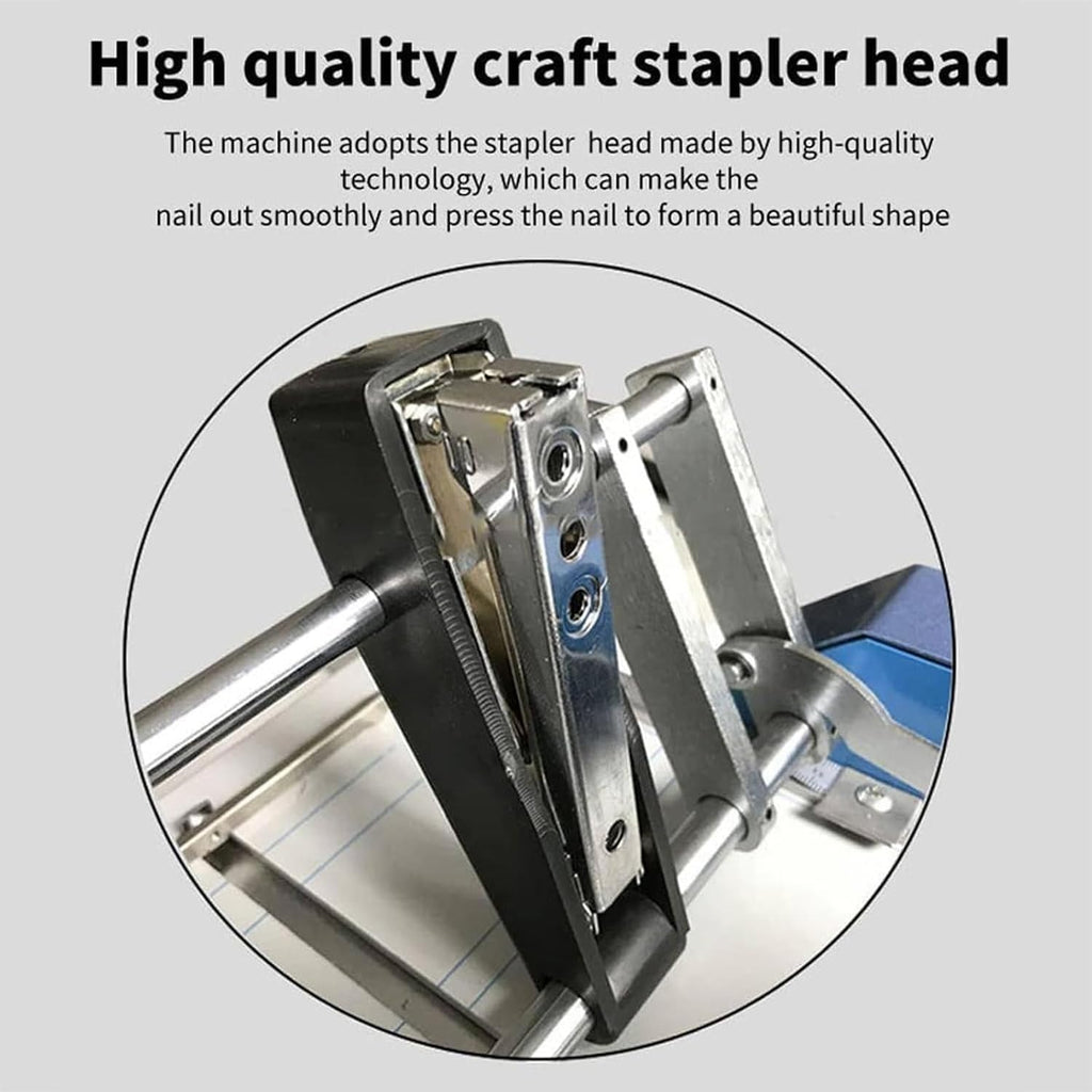 3 In 1 Creasing Machine, A3 Paper Saddle Stitch Flat-Clinch Automatic Binding Machine with 5 Nail Positions, A Variety of Binding and Folding Methods, Compatible With 24/6 Type Staples for Cards