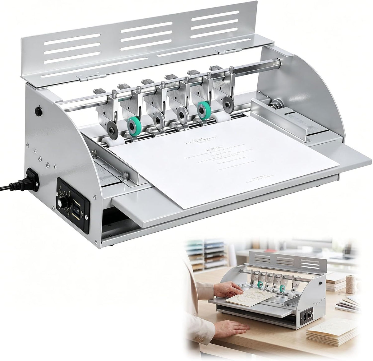 Generic Electric Paper Creaser with Adjustable Speed 0-100r/min 3 in 1