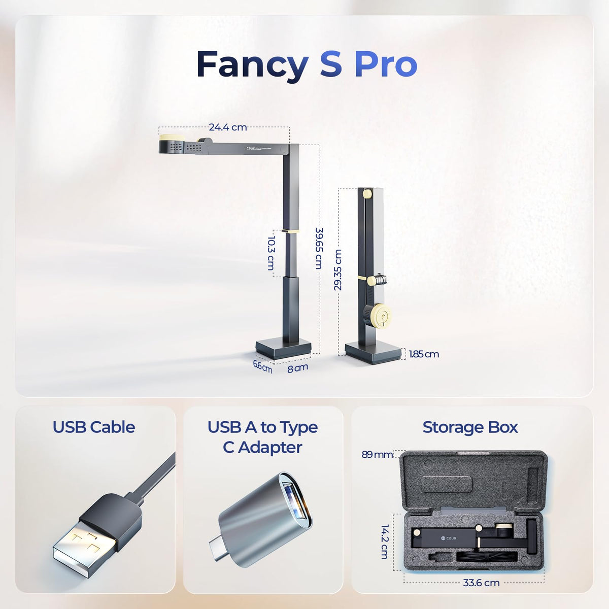 CZUR Fancy Pro 8MP USB Document Camera for Teacher - Black