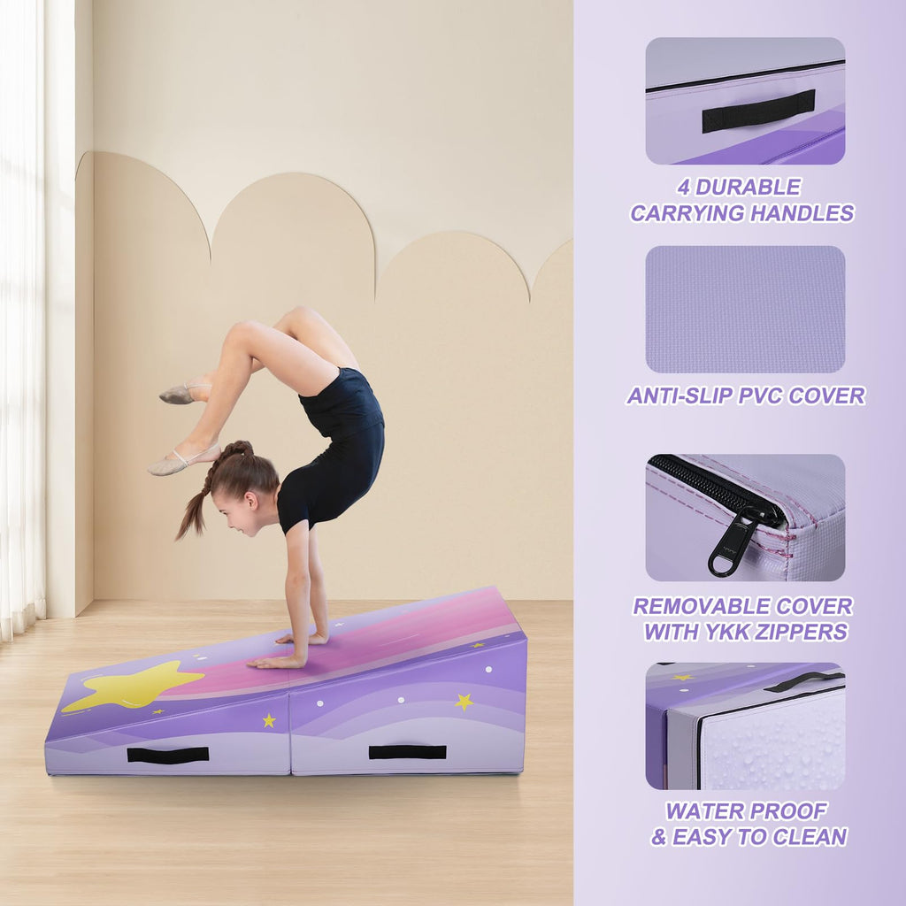 Kangaroo Hoppers Gymnastics Cheese Wedge Mat for Kids Ages 1-12