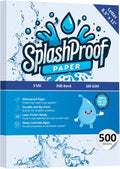 Printer Paper - 8.5" x 11", 5 Mil Waterproof Paper, Laser Printer & Copy Machine Compatible (8.5" x 11" - Letter, 500 Sheets)