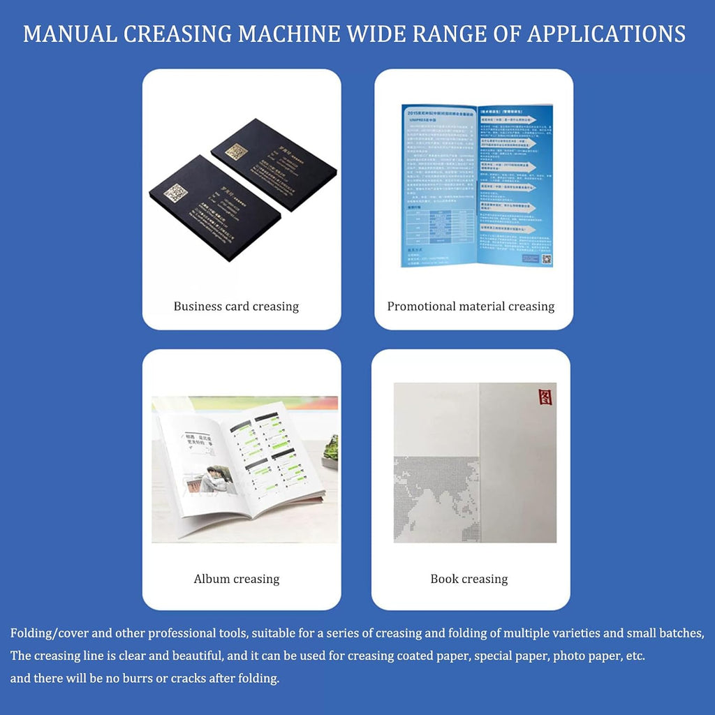 Creaser Scorer Manual Paper Creaser Creasing Machine Extended Positioning Block Paper Folder Folding Machine with 2 Magnet Backs - Heavy Duty A4 Paper Card Folder Scoring Tool for Office