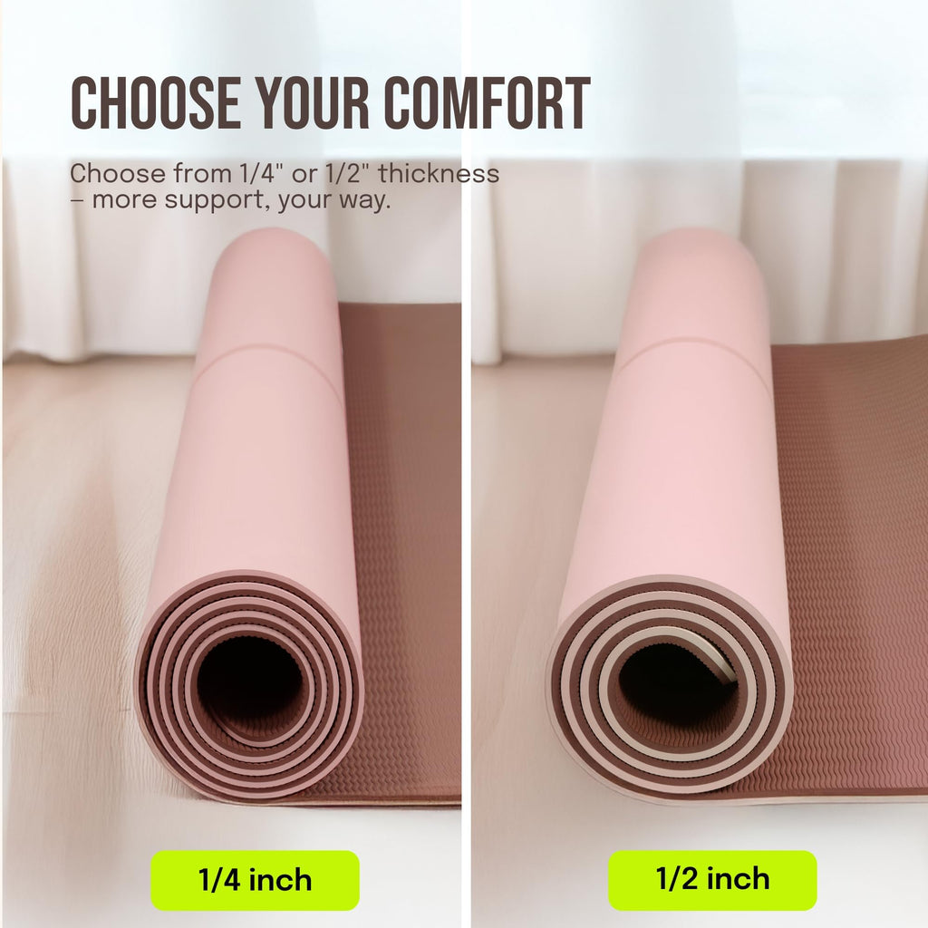 Gogokiwi Extra Large Yoga Mat 6'x4', Thick Exercise Mats for Home Workout