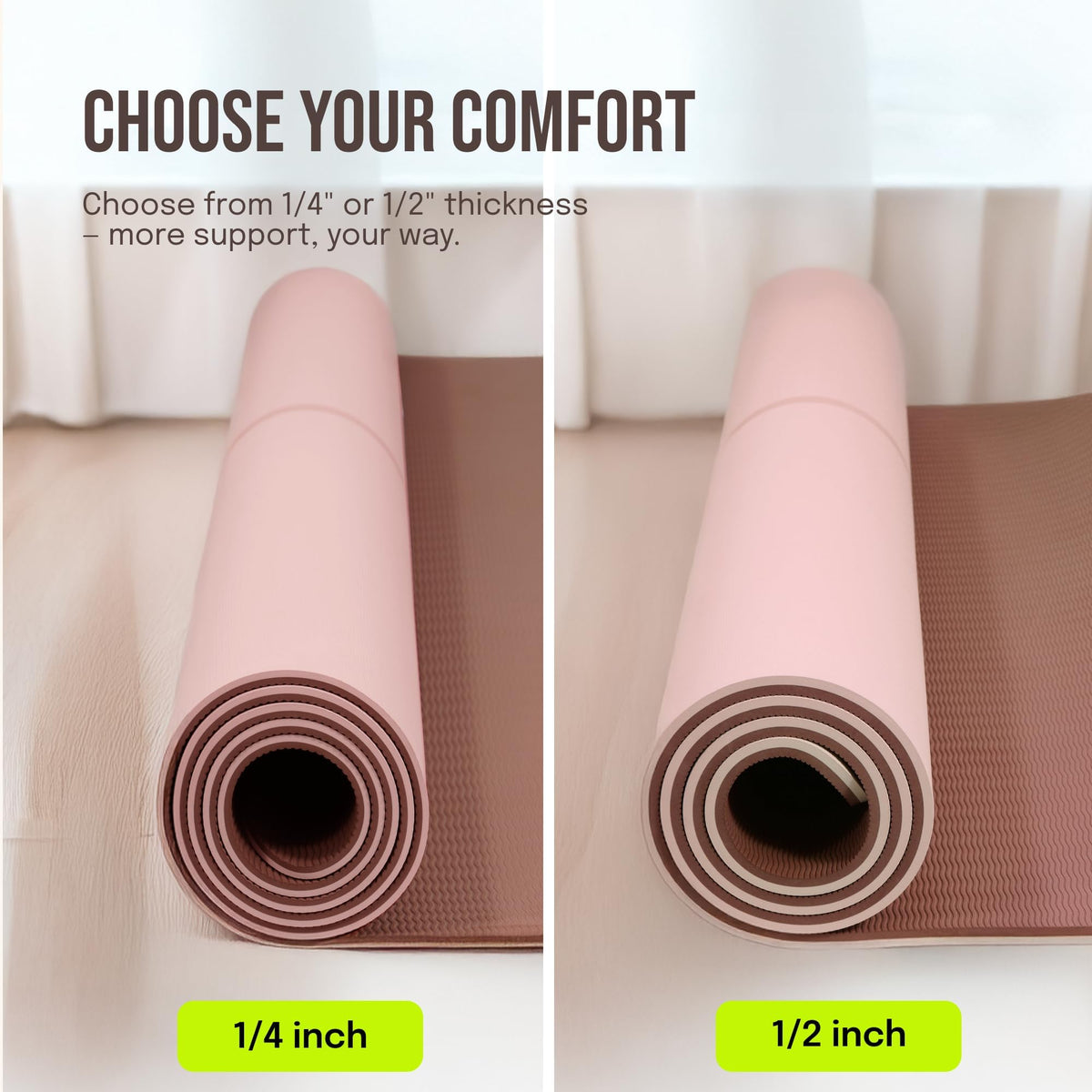 Gogokiwi Extra Large Yoga Mat 6'x4', Thick Exercise Mats for Home Workout