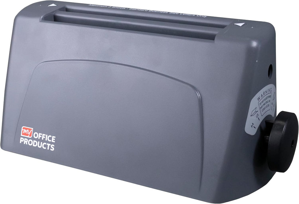 P6500 My Office Products Desktop Paper Folder Folding Machine; Letter or Half Fold; Sets of 1-3 Sheets, 8.5 x 11 Inches, 18 to 24 Pounds Bond Paper, 68 to 90 GSM; 1800 Sheets per Hour