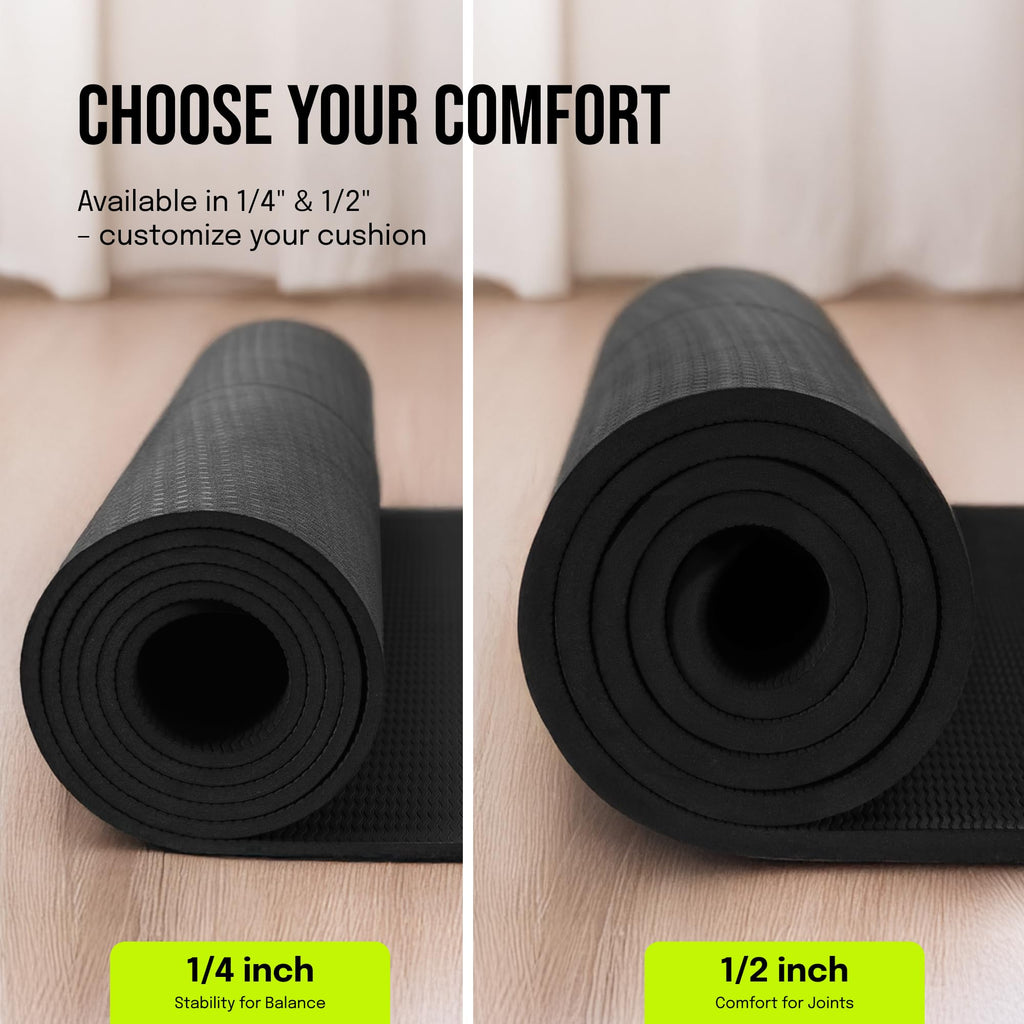 Gogokiwi Extra Large Yoga Mat 6'x4', Thick Exercise Mats for Home Workout