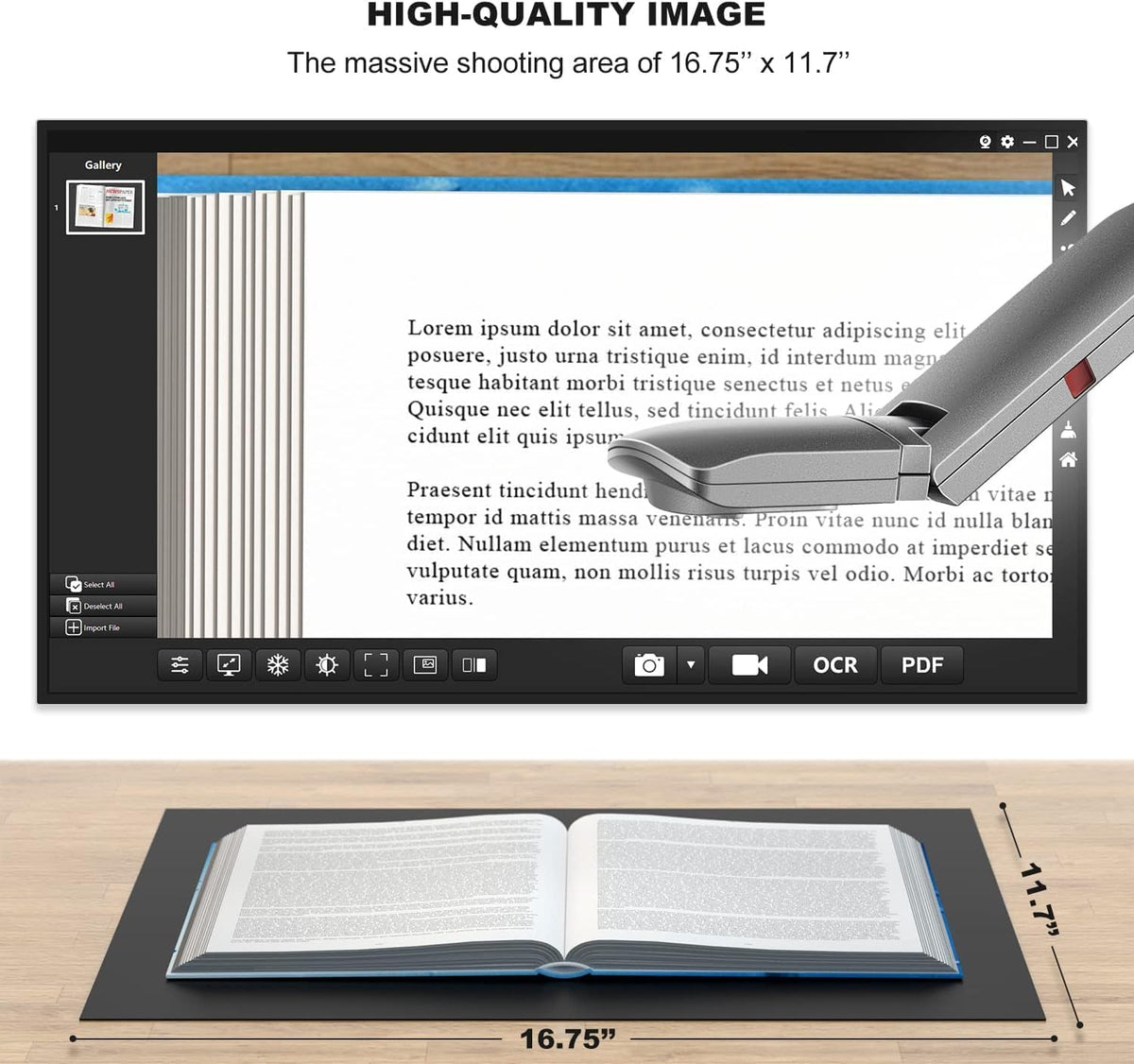 JOYUSING WiFi/USB/VGA/HDMI Four Mode 8MP Wireless Document Camera with 7200mAh Battery for Teachers, Mac, Windows, Compatible, Online Teaching, Distance Learning and Web Conferencing