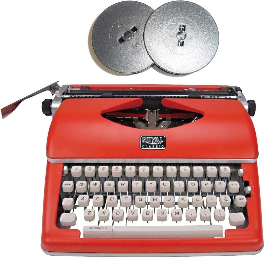 Royal Classic Retro Manual Typewriter (Red) Bundle