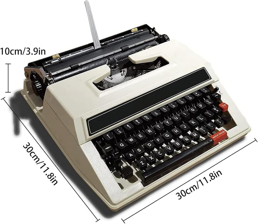 Traditional Nostalgia Portable and Easy to Useretro Manual Typewriter, Classic Old Fashioned Mechanical English Typewriter for Writers, Collect Gifts (A)