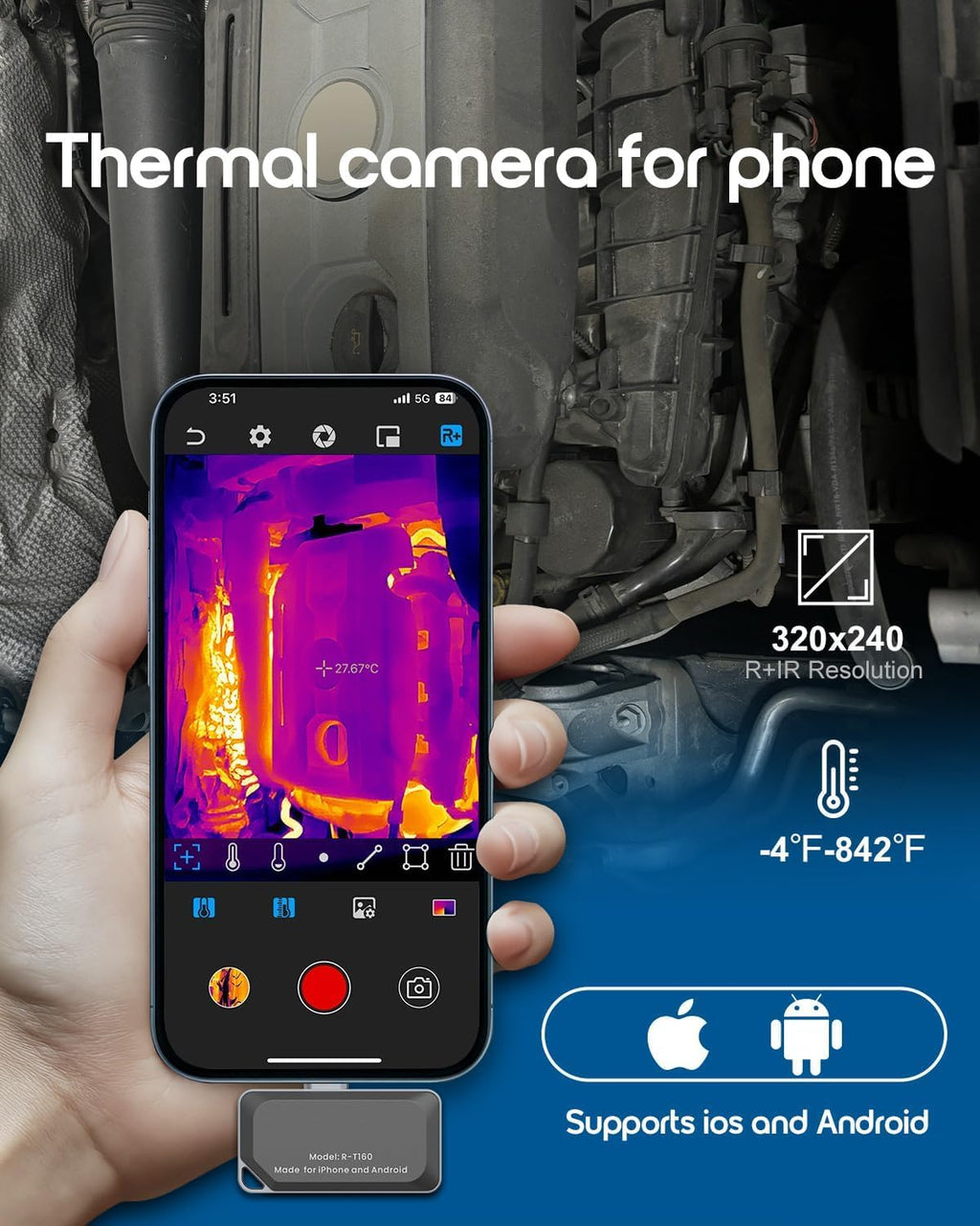 REVASRI Thermal Imaging Camera,320x240 Super IR Resolution