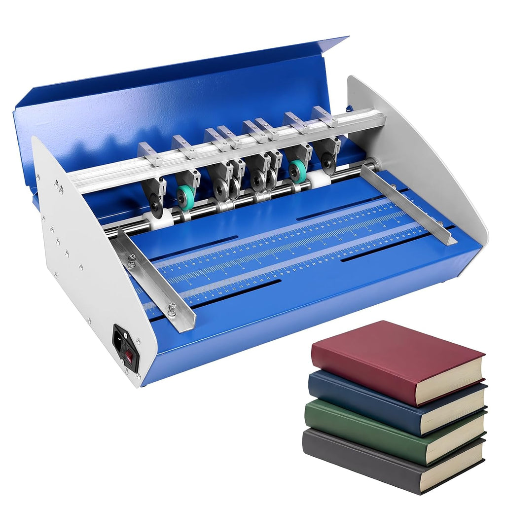 3-in-1 Electric Paper Folder Machine with Scale Ruler Business Card Cutter 460mm 110V for Photos Documents Menus Envelopes Note