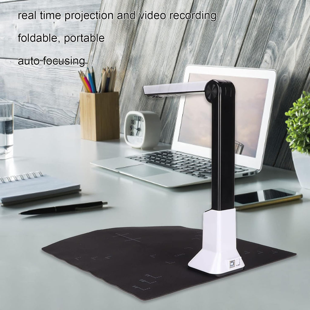 Document Camera 8MP 4K Ultra High Definition USB Document Scanner A4 Auto Focusing for Distance Learning, Video Conferencing, Remote Working, Stop Motion, etc