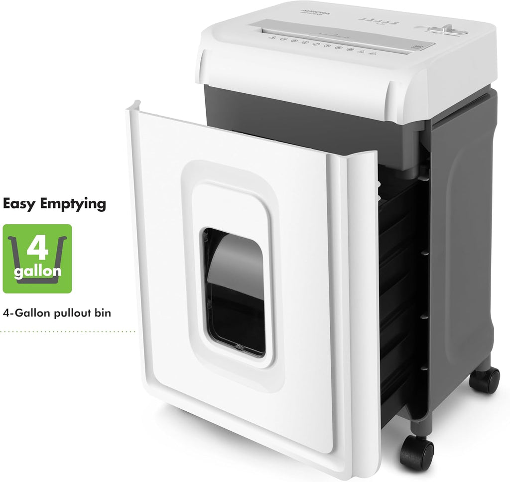 Aurora AU1270XB Professional Grade 12-Sheet Security P-4 Cross-Cut Paper and Credit Card/ 20 Minutes Continuous Run Time Shredder