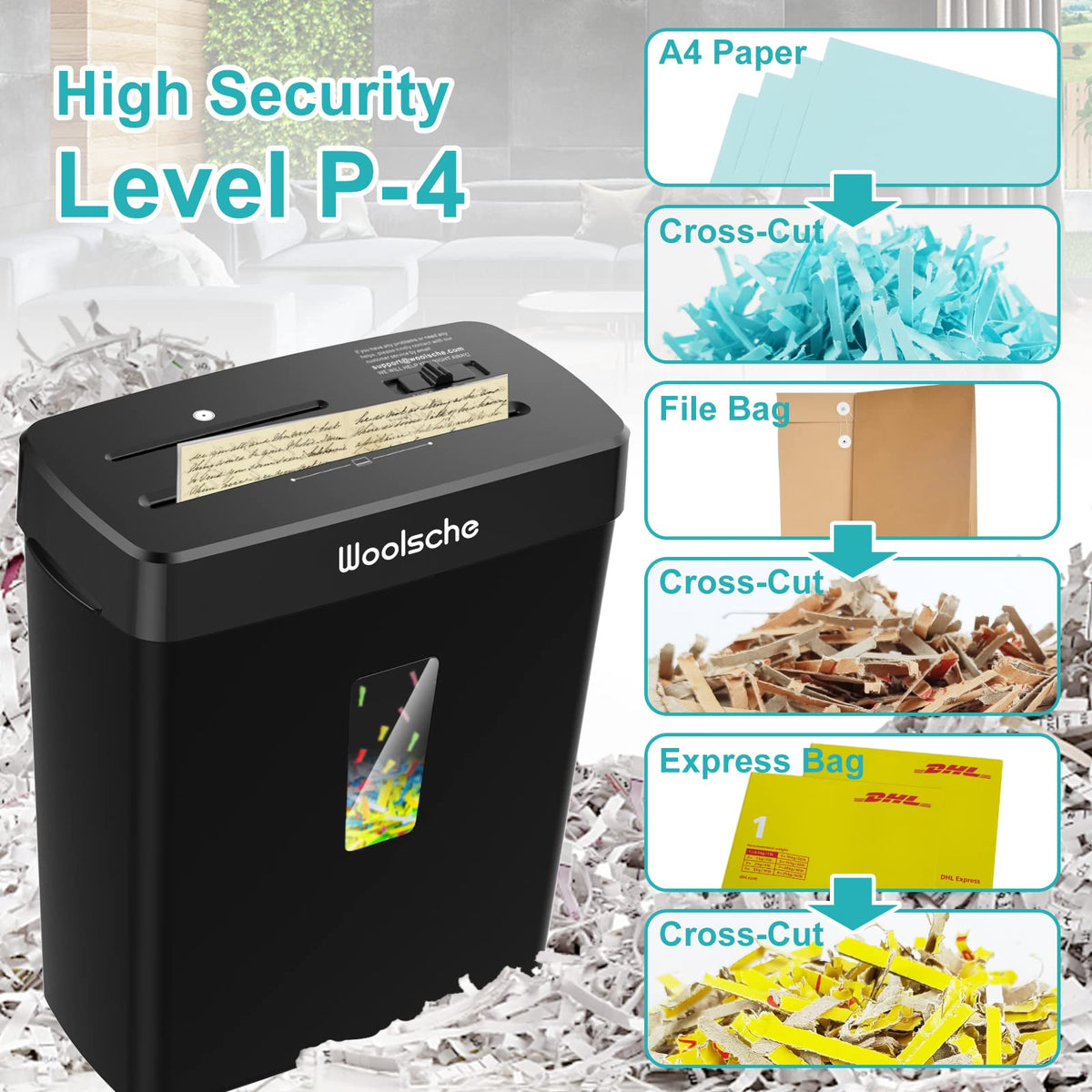 Paper Shredder, 16-Sheet Cross Cut with 4.76-Gallon Pull Out Basket, P-4 Security Level, 3-Mode Design Shred Paper and CD/Credit Card, Durable&Fast with Jam Proof System Shredder for Office