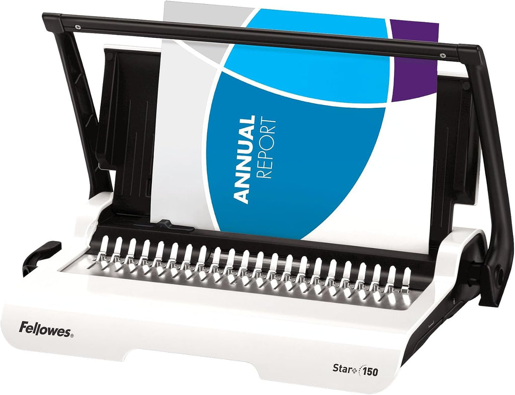 Fellowes Star+ Comb Binding Machine, Classroom Must-Haves Manual Binder, 15-Sheet Punch Capacity, Perfect for School Supplies & Classrooms (5006501)