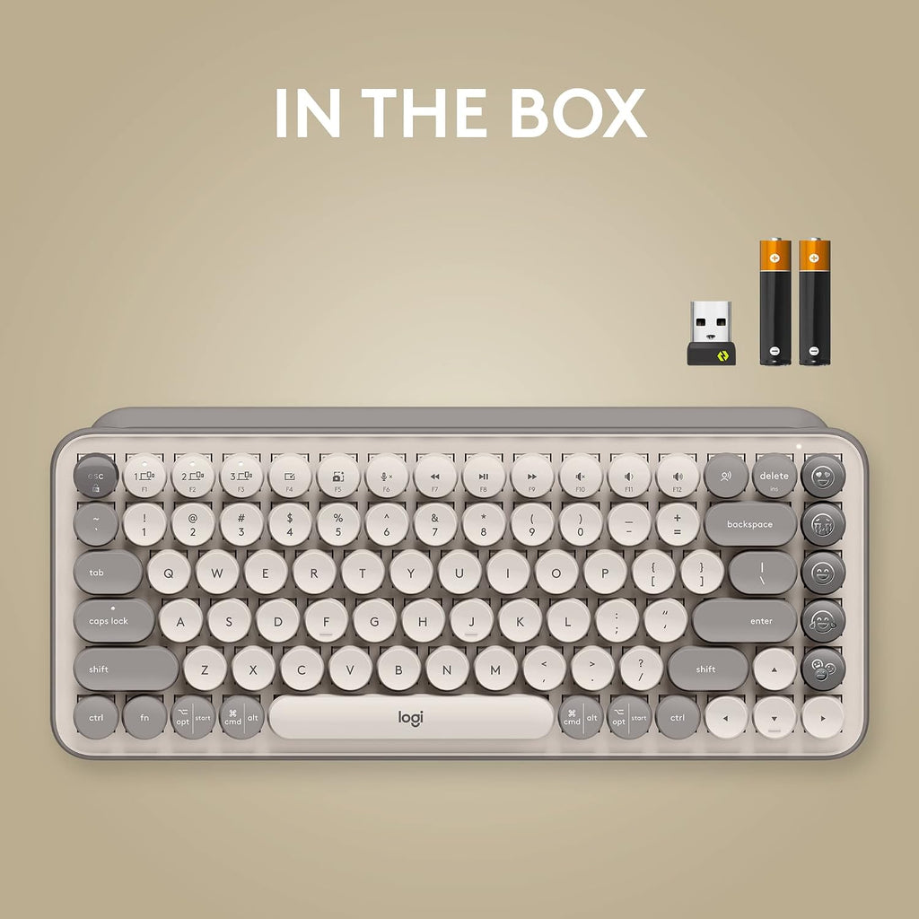 Logitech POP Keys Wireless Mechanical Keyboard with Emoji Keys - Mist