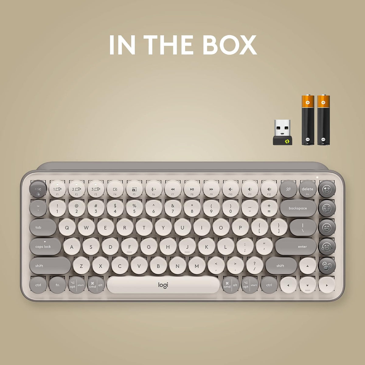 Logitech POP Keys Wireless Mechanical Keyboard with Emoji Keys - Mist