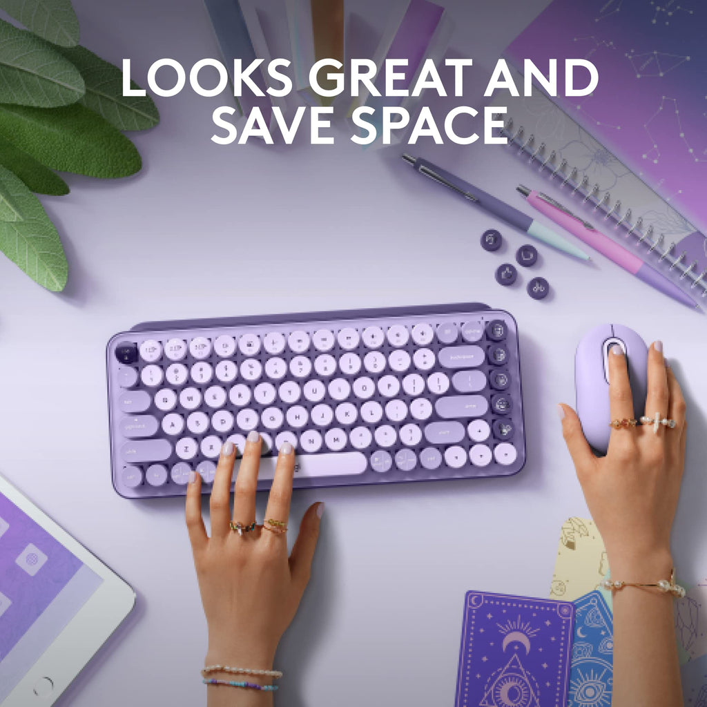 Logitech POP Keys Wireless Mechanical Keyboard with Emoji Keys - Mist