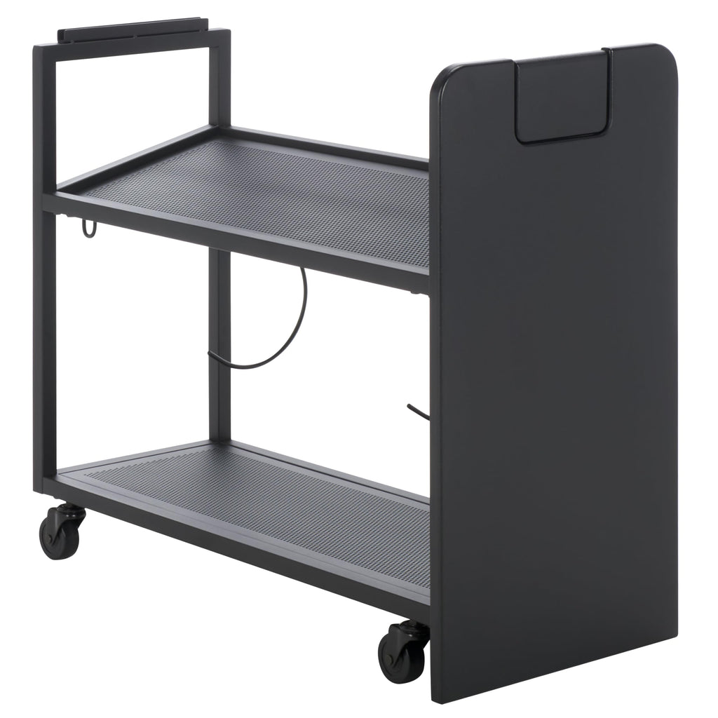 SEI Furniture - Sidekick Sport Equipment Rolling Rack - Transitional Design, Metal and Wood - Ideal for Bedroom, Living Room (HZ0123)