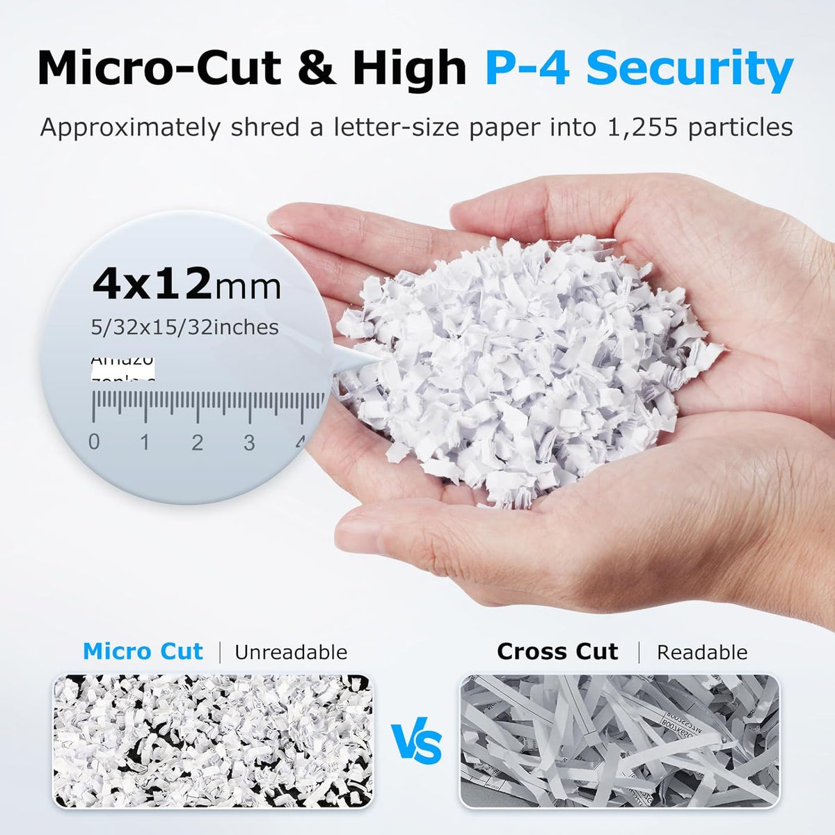 BONSEN 300-Sheet Auto Feed Micro Cut Heavy Duty Paper Shredder for Office