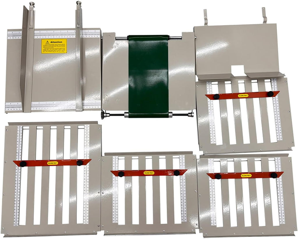 WYDDDARY Automatic Paper Folding Machine Fold Sizes 2x3in to 12x27in Small Horizontal Origami Machine Max Speed 262ft/min for Manuals Document Business Letters 110V 70W