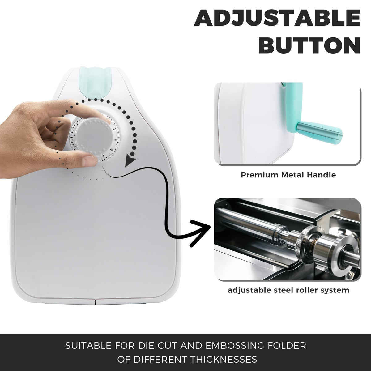 Die Cutting Machine for Card Making, Foldable Embossing Machine for Scrapbookingï¼DIY Paper Craft (Gift Box), 9" Opening