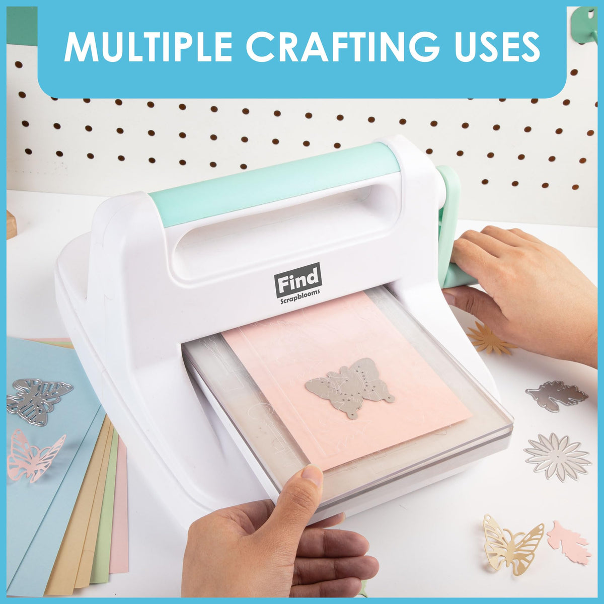 Die Cutting Machine for Card Making, Foldable Embossing Machine for Scrapbookingï¼DIY Paper Craft (Gift Box), 9" Opening