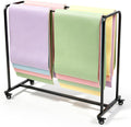 DaisyInner Yoga Mat Storage Rack with Wheels Holds up to 60-120 Yoga Mats Alloy Steel Rolling Exercise Mat Cart 54.5 x 48.5 x 25.5 Inches for Commercial Gym Studio School