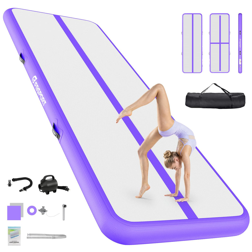 FBSPORT 6.6ft/10ft/13ft/16ft/20ft Inflatable Air Gymnastics Training Mat