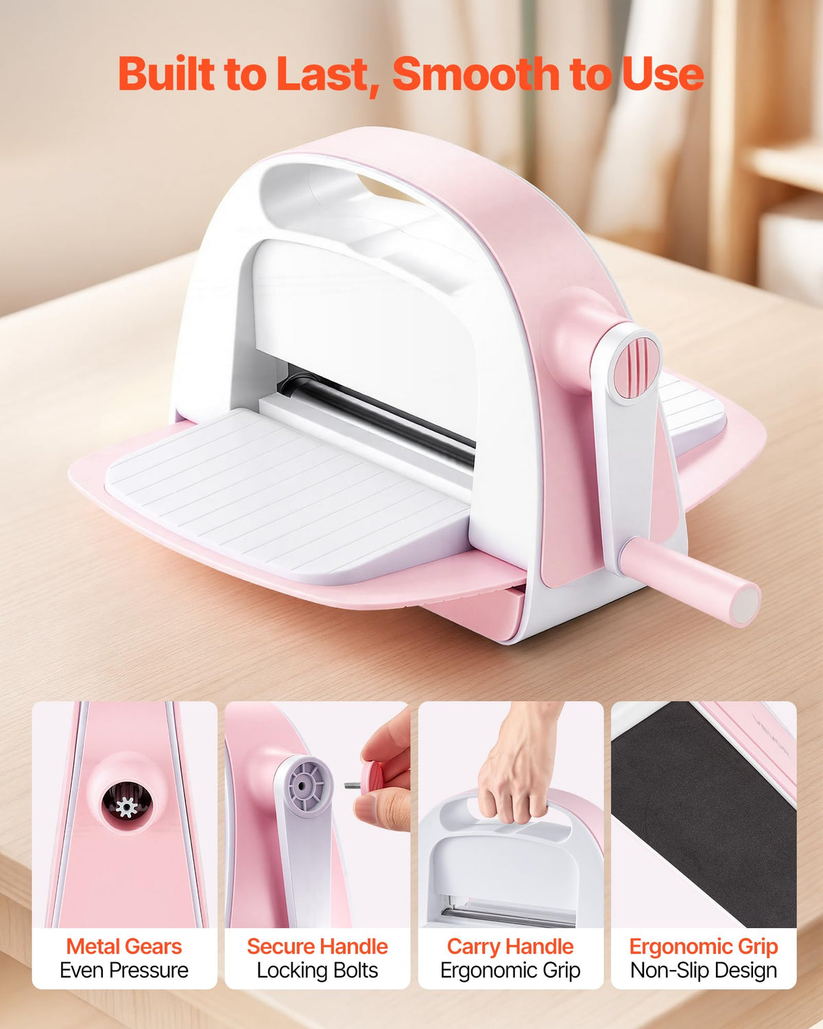 VEVOR Manual Die Cutting and Embossing Machine, 9" Opening, Portable Die Cut Machine Set with Cutting Dies, Embossing Folders, Paper Sheets, Cutting Plates, for Scrapbooking, Card Making, Crafting