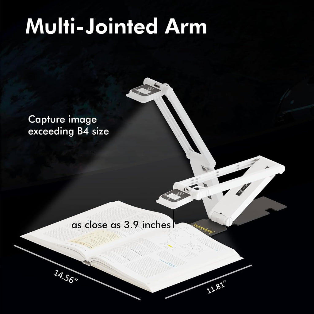 INSWAN INS-Flip 4 Foldable 4K 13MP Document Camera, LED, Mic,Light 0.67 lbs