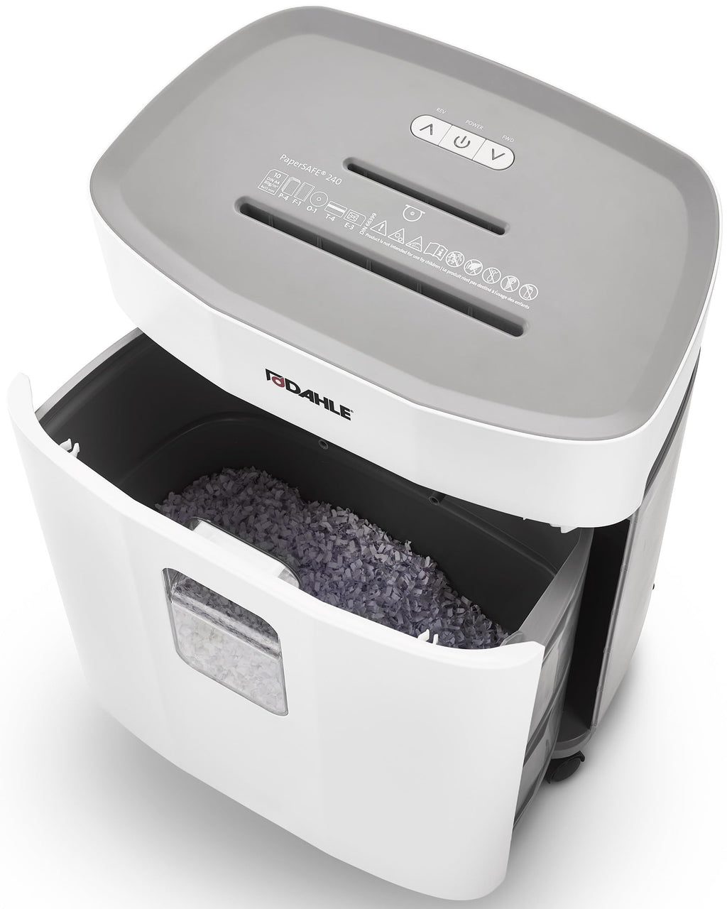 Dahle PaperSAFE PS 100 Paper Shredder, Oil Free, Jam Protection, Security Level P-4, 5 Sheet Max, Shreds Staples, Paper Clips & Credit Cards