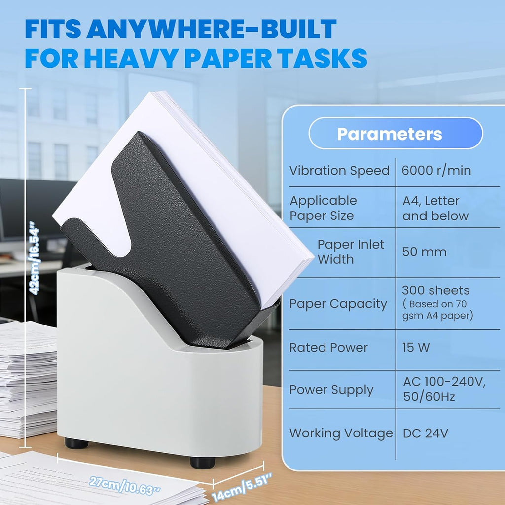 Mxmoonant Desktop Paper Jogger 300-Sheet Capacity, Alignment Paper Finisher