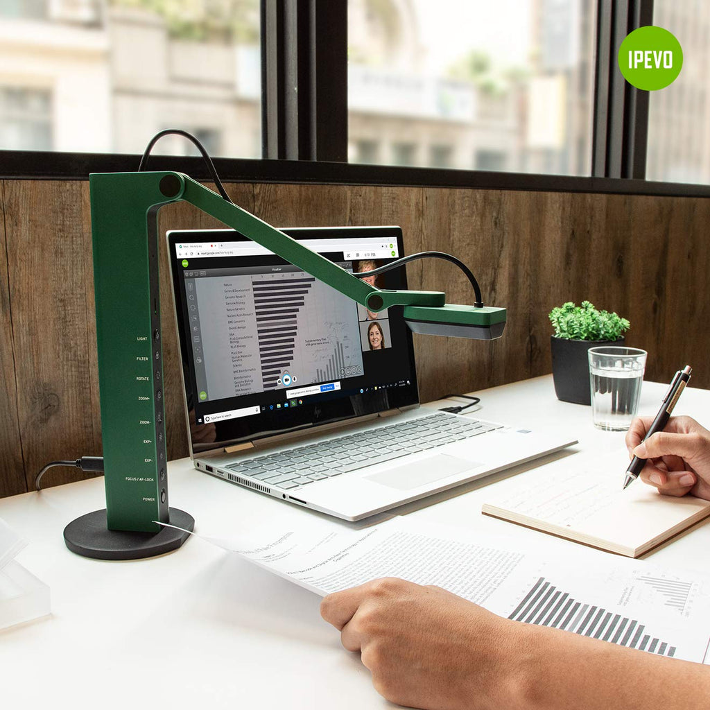 IPEVO VZ-X Wireless 8MP Document Camera, 3 Modes of Connectivity â Wi-Fi, HDMI, and USB, Compatible with Web Conferencing Software, Works Wirelessly with iOS, tvOS, and Android,Black, Blue