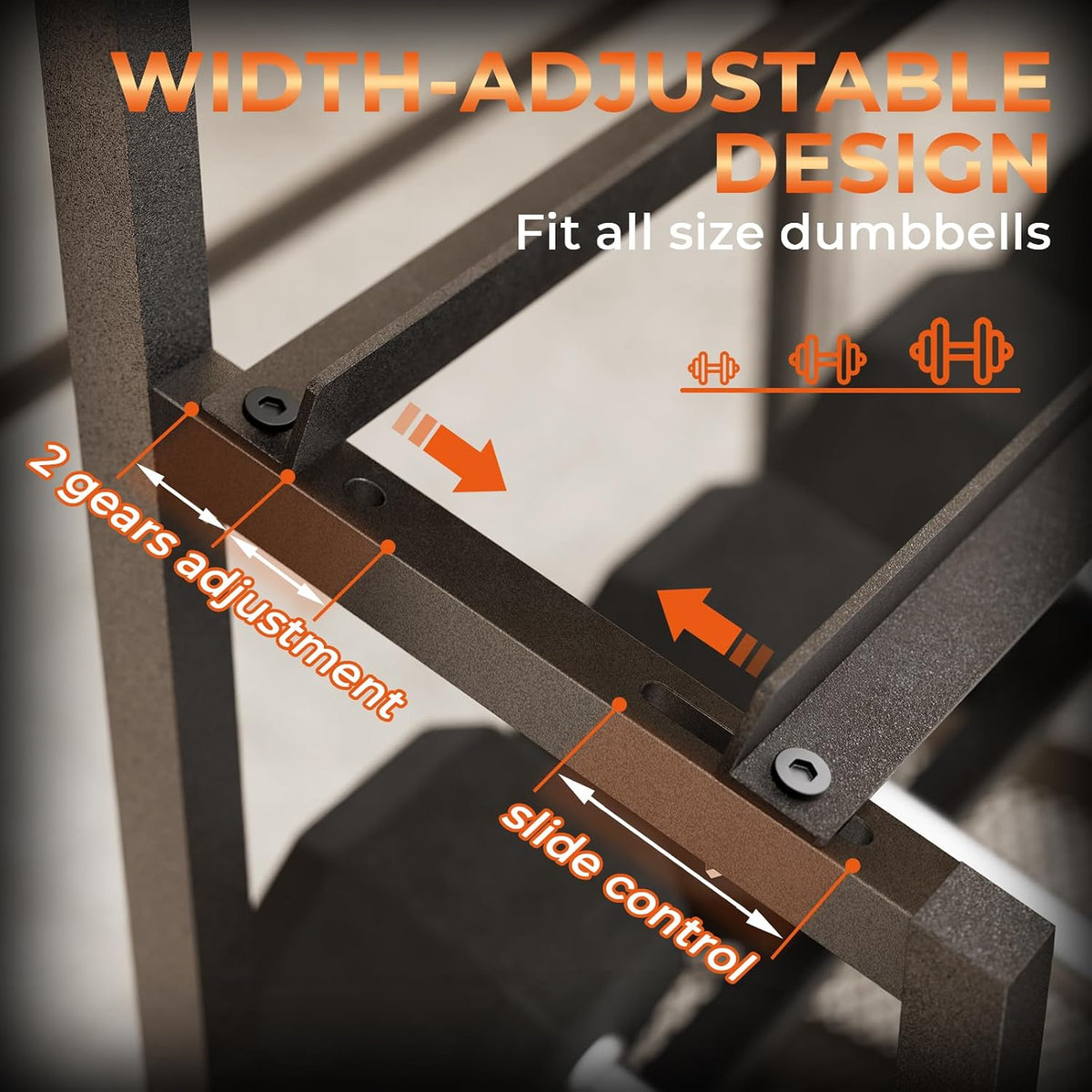 Dumbbell Rack Weight Stand - Adjustable Weight Rack for Dumbbells, Home Gym Storage Rack for Yoga Mat Foam Roller Kettlebells, Workout Equipment Storage Organizer With Wheels